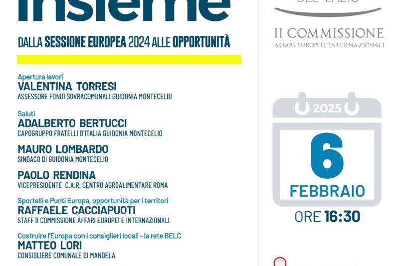 Guidonia. Il convegno: la Regione Lazio illustra le opportunità europee al CAR